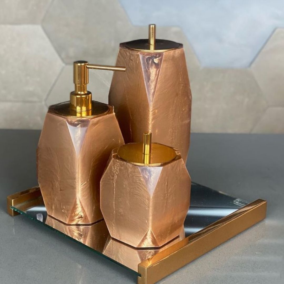 KIT DE BANHEIRO LUXO RESIMETAL